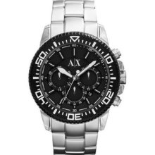 Armani Exchange Ax1207 Silver Bezel Chronograph Watch