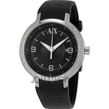 Armani Exchange Black Out Diamond Ladies Watch 5060 ...