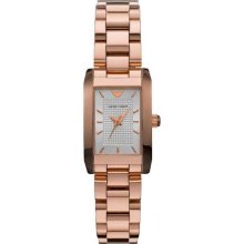 Armani Women's Stainless Steel Case Rose Gold Steel Bracelet Watch Ar0361