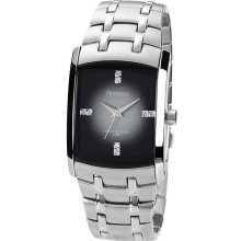 Armitron Mens Degrade Gray Rectangular Watch