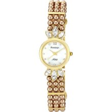 Armitron Now Womens Goldtone Bronze Pearl Watch