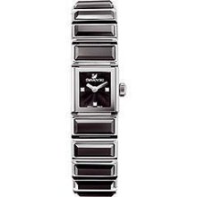 Auth Swarovksi Baguette Black Watch/bracelet 999985 $675.00