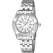 Azzaro Men's 'coastline' White Dial Stainless Steel Bracelet Watch