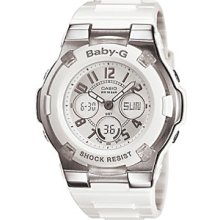 Baby-G Digital White Resin Watch Women's