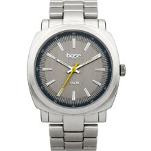 Base London Men's Quartz Watch With Silver Dial Analogue Display And Silver Bracelet Ba109