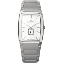 Black Label Men's Silver Tone Link Watch