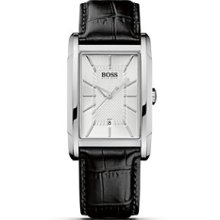 Black / Silver Hugo Boss Black Collection Small Leather Strap Wat... - Jewelry