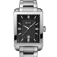 BOSS Black Rectangular Bracelet Watch Silver/ Black