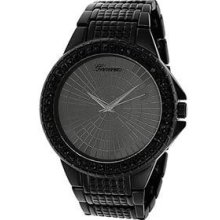 BRAND NEW Geneva Mens Black Geometric Link Pattern Watch Regular price $ 120