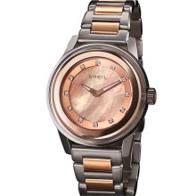 Breil 'Orchestra' Crystal & Rose Gold Bracelet Watch