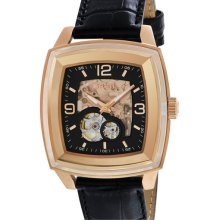 Breil 'Orchestra' Square Automatic Watch Black/ Rosegold