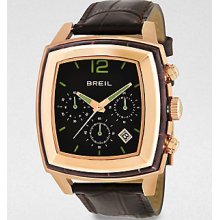 Breil Rose Gold Plated Chronograph Watch - Brown