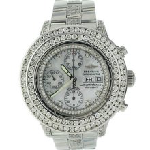 Breitling Aeromarine Chrono Superocean A13340 10ct Diamond Pearl Mens Watch