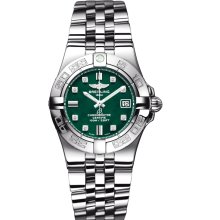 Breitling Women's Galactic Green Dial Watch A71340L2.L516.368A