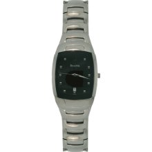 Bulova 96G46 - Men's Black Stainless Watch Auth Bulova Dealer