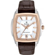 Bulova 98B150 Men's Precisionist Super AccurateTwo Tone Brown Lea ...