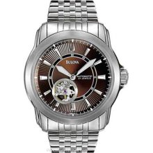 Bulova Automatic Brown Face Open Window & Caseback 96A101