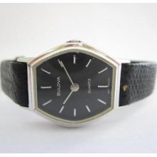 Bulova Black Dial Quartz Ladies Size N.o.s. Watch