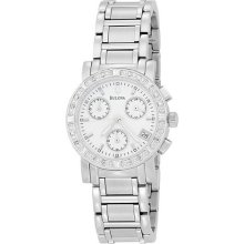 Bulova Diamond Chronograph Ladies Watch 96r19