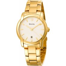 Bulova Men's Gold-plated Stainless Steel Watch (Bulova Men's Sunray Dial Watch)