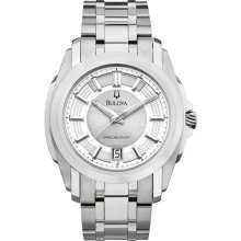 Bulova Men's Stainless Steel Precisionist Longwood Quartz Silver Tone Dial 96B130