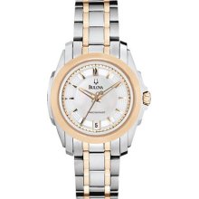 Bulova Precisionist Rose And Steel Ladies Watch 98m106