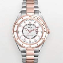 Bulova Precisionist Two Tone Stainless Steel Mother-Of-Pearl Watch -