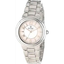 Bulova Women's 96l169 Rose Dial Round Bracelet Watch