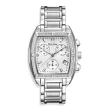 Bulova Women's Diamond Bezel Silver Watch