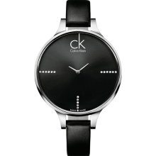 Calvin Klein Glow Diamond Leather Ladies Watch