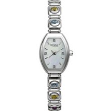 Caravelle by Bulova Women's White Diamond White Mother Of Pearl D ...