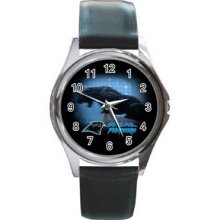 Carolina Panthers 07 Round Metal Watch