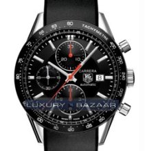 Carrera Chronograph Tachymeter (SS / Black - Red / Rubber )