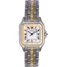 Cartier Panther Men's 2-Tone 1-Row Watch White Dial