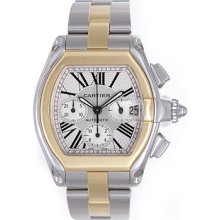 Cartier Roadster Chronograph 2-Tone Steel & Gold Men's Watch W62027Z1