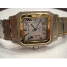 Cartier Santos 18k And Stainless Automatic Model 296166474 Vgc Preowned