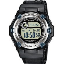 Casio -Bg-3002V-1Er - Ladies Watch - Digital Quartz - Black Fabric Strap