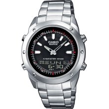 Casio Efa-118D-1Avef Men's Analog And Digital Quartz Multifunction Watch With Steel Bracelet