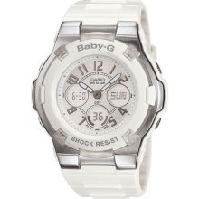 Casio Ladies Baby-G Analog Digital White Resin BGA110-7B