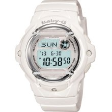 Casio Ladies White Plastic Resin Baby G Digital BG169R-7A