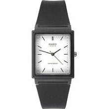 Casio Men's Casual Classic Black Analog White Dial Watch Mq27-7e