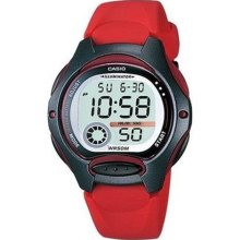 Casio Red Strap Digital Ladies Watch LW-200-4A LW200