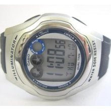 Casio W-e11-1a Dual Time N.o.s. Gents Digital Watch