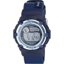 Casio Women's Baby-g Blue Cloth Digital Watch Bg3002v-2a