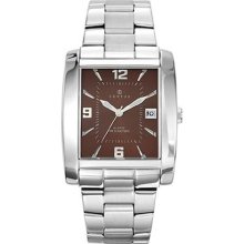 Certus Paris Men's Stainless Steel Brown Dial Date Quartz Watch