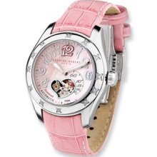 Charles Hubert Stainless Steel Diamond Pink Automatic Watch Xwa4218