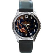 Chicago Bears 11 Unisex Silver-Tone Round Metal Watch