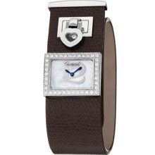 Chopard Watches Women's Be Twelve White Dial Brown Leather Brown Leat