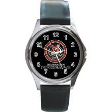 Cincinnati BengalsUnisex Silver-Tone Round Metal Watch 06