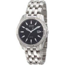 Citizen BM6810-59L Men's Eco Drive Diamond Black Dial Date Watch